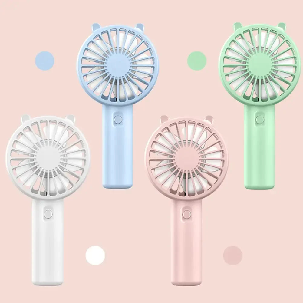 Mini Hand Fan USB Rechargeable 3 Speeds Quiet Operation