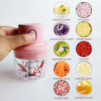 Food Processor Cordless USB Rechargeable Stainless Steel Blades