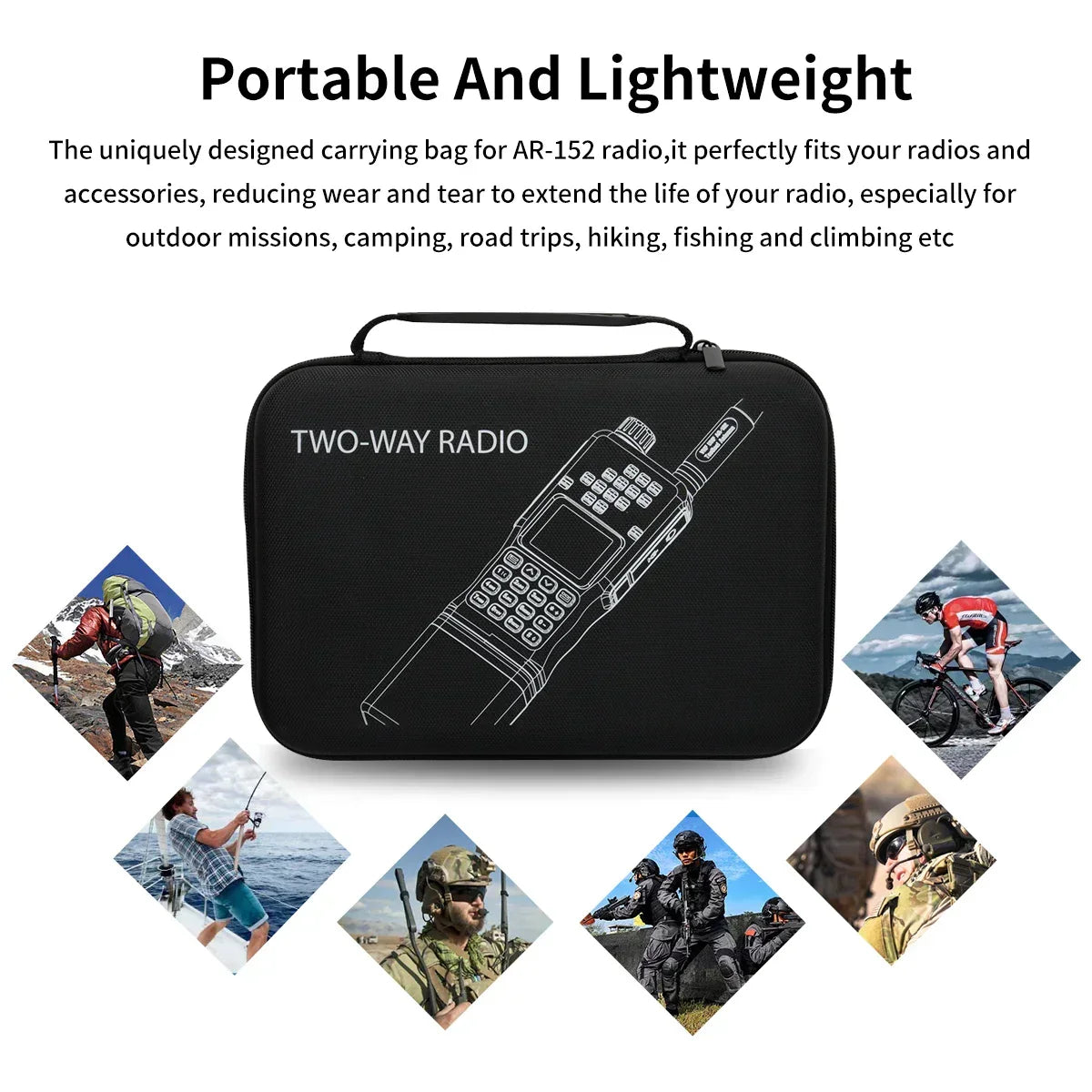 Walkie Talkie Dual-Band 15W 12,000mAh