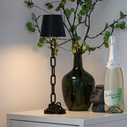 Rechargeable Touch-Control LED Table Lamp with Chain-Link Design