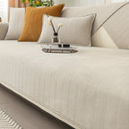 Elastic & Non-Slip Ribbed Chenille Sofa Cover