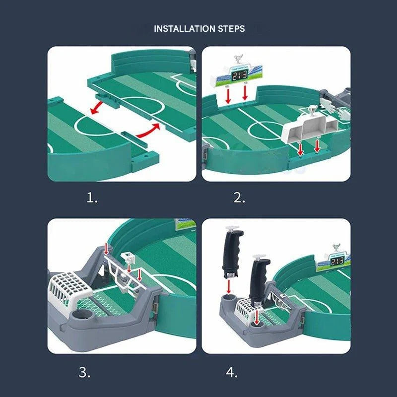 Tabletop Football Game Compact Fast-Paced BPA-Free ABS