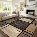 Modern Non-Slip Carpet | Washable Geometric Design Area Rug