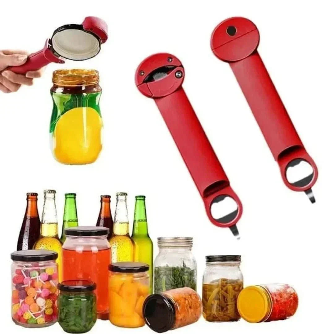 Jar & Bottle Opener Retractable Ergonomic Grip