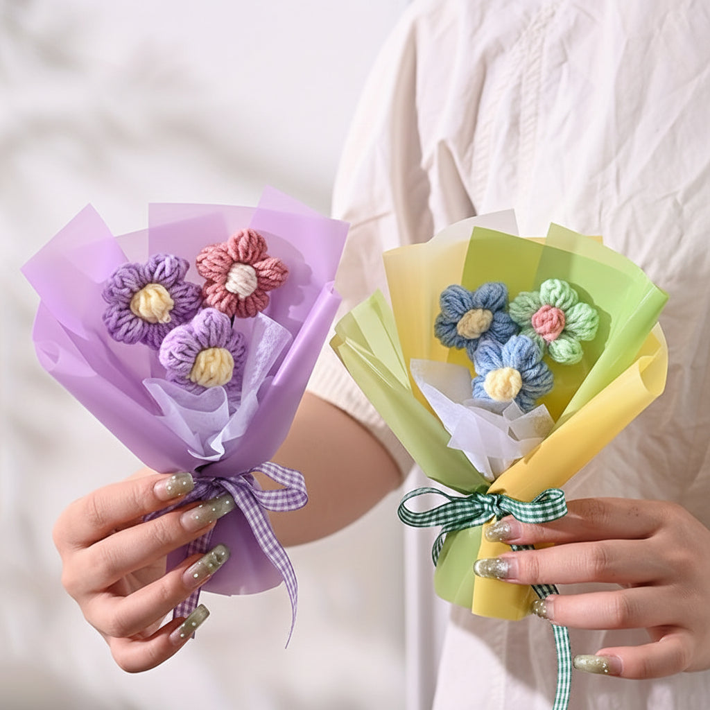 Handcrafted Mini Fabric Flower Bouquet for Mother's Day Gift
