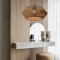Modern Natural Design Pendant Light Shade in Handwoven Paper Rope