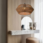Modern Natural Design Pendant Light Shade in Handwoven Paper Rope