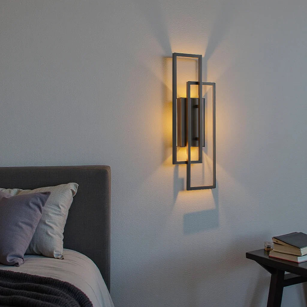 Double Rectangle Frame Wall-Mounted LED Light Fixture