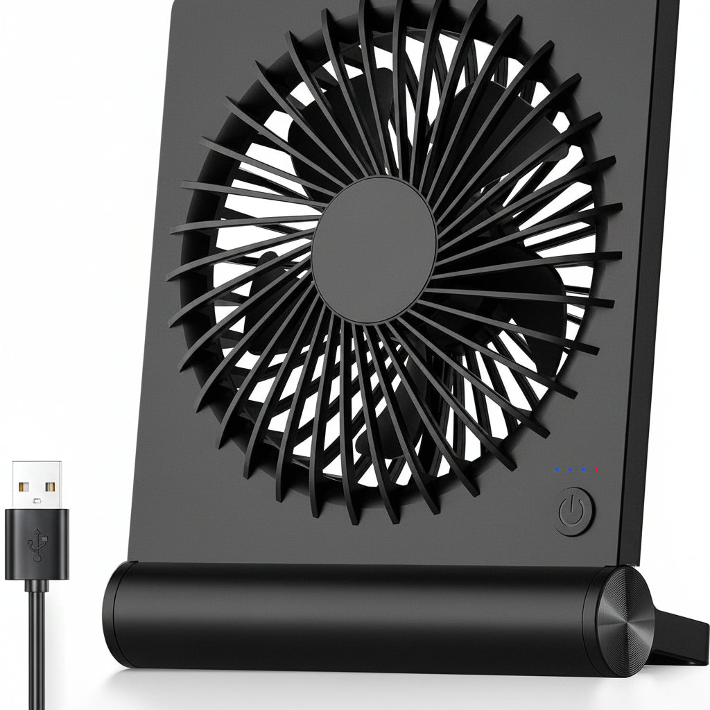 Portable Clip-On Desktop Fan – Compact USB Cooling Box