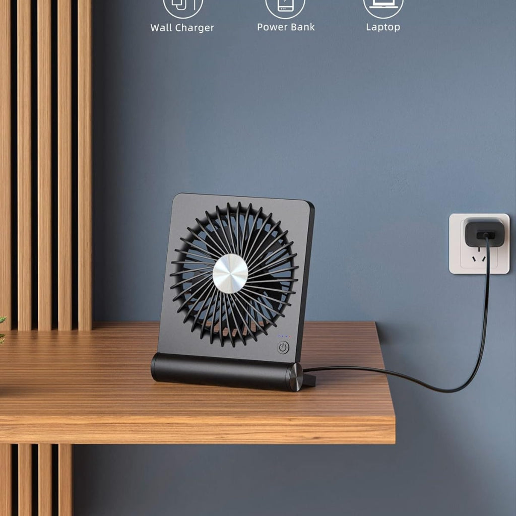Portable Clip-On Desktop Fan – Compact USB Cooling Box