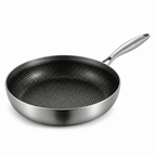 Tri-Ply Stainless Steel Honeycomb Non-Stick Frying Pan (Multiple Sizes)