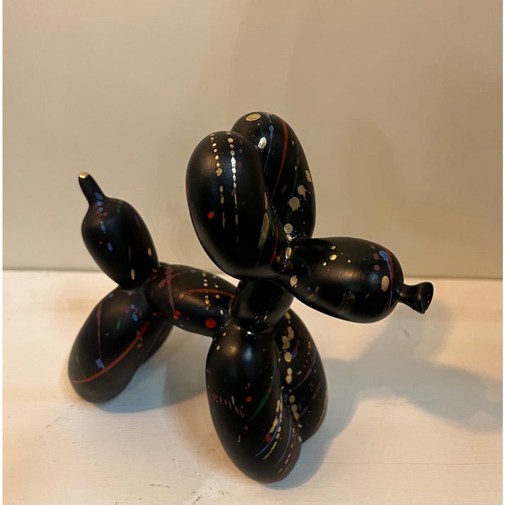 Paint Splash Finished Balloon Dog Figurine in Polyresin