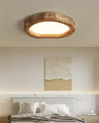 Wood-Look Flush Mount Ceiling Light