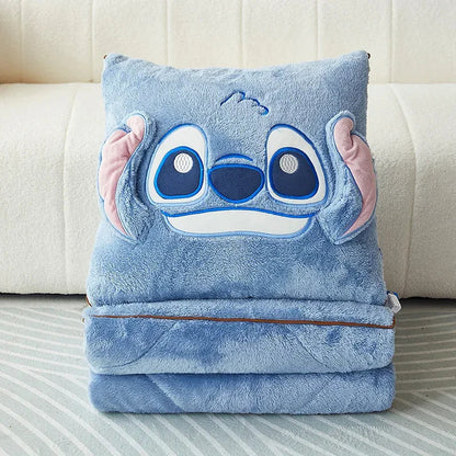 Kids Blanket & Cushion Set Plush Fleece Machine Washable