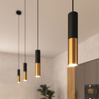 Height-Adjustable Brushed Brass Pendant Light