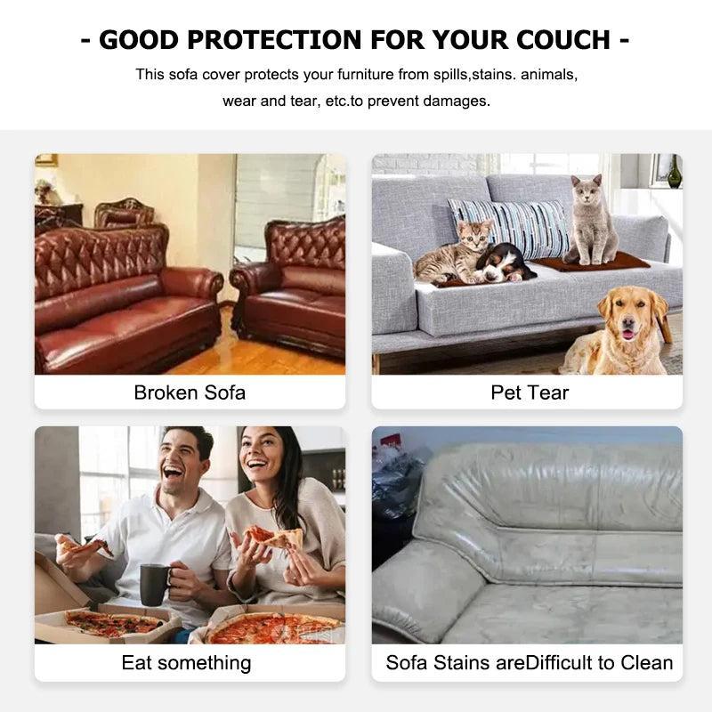 Elegant Non-Slip Couch Protector - Stylish Jacquard Slipcover