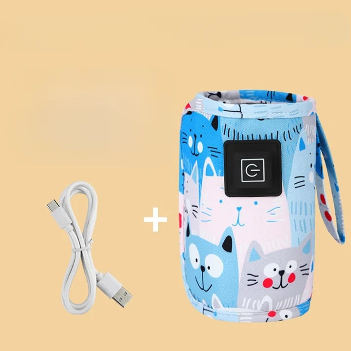 Baby Bottle Warmer USB Rechargeable Adjustable Temp