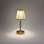 Rechargeable Touch LED Light - Cordless Table Lamp in Antique Brass