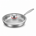 3-Layer Steel Titanium Nonstick Frying Pan (With Lid)