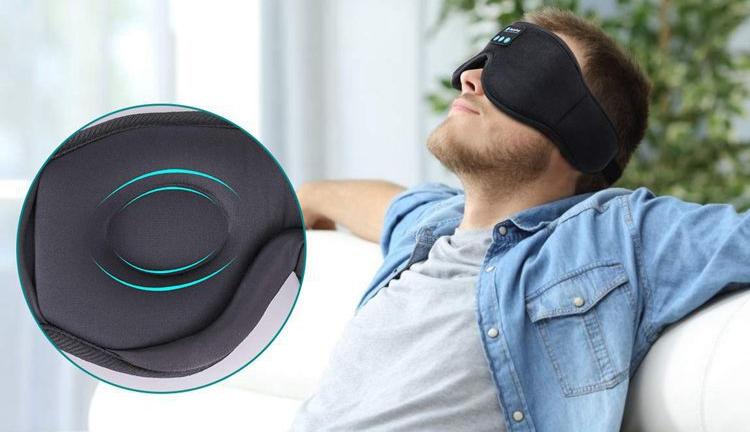 Sleep Mask Total Blackout Bluetooth Hi-Fi 10 Hour Battery