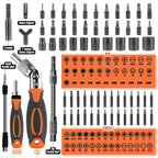 Ratchet Screwdriver Set 68-in-1 Magnetic Bits Ergonomic Grip