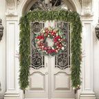 Artificial Green Christmas Garland for Mantle and Stair Decoration