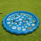 Sprinkler-Equipped Inflatable Water Play Mat