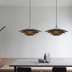 Layered Pendant Light in Modern Metal Design