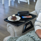 Foldable Stand Design Sofa Side Table with Armrest Tray