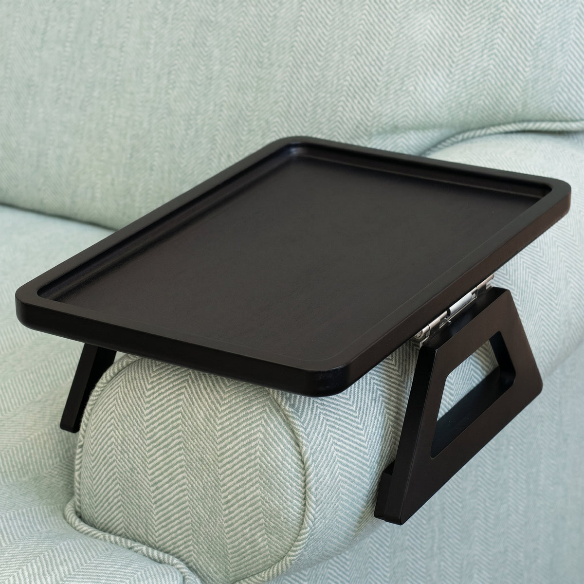 Foldable Stand Design Sofa Side Table with Armrest Tray