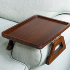 Foldable Stand Design Sofa Side Table with Armrest Tray