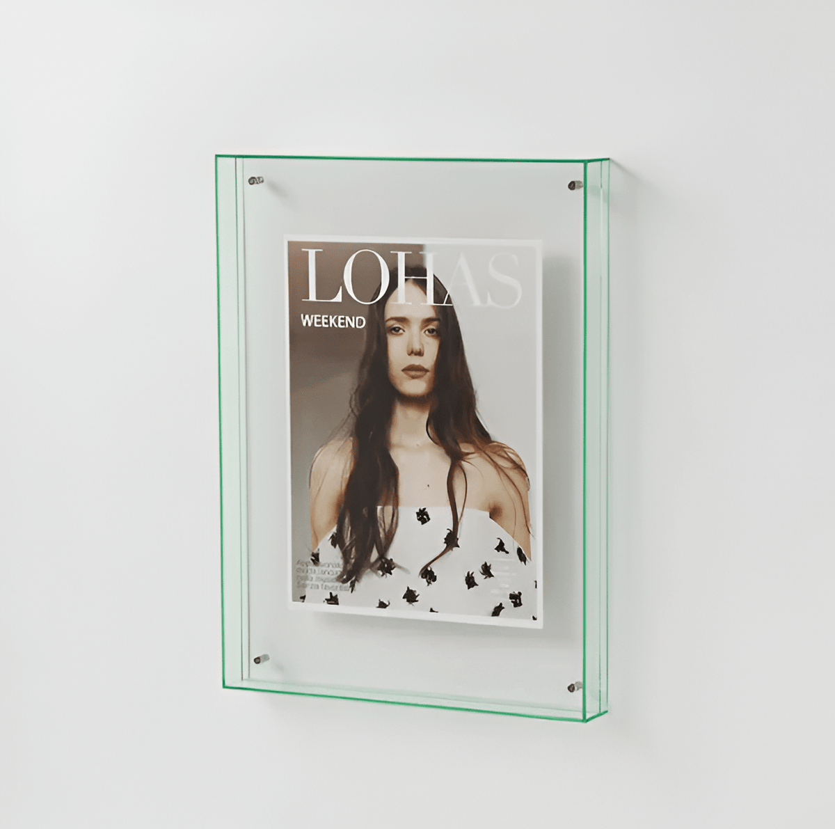 Clear Glass Photo Holder Without Frame