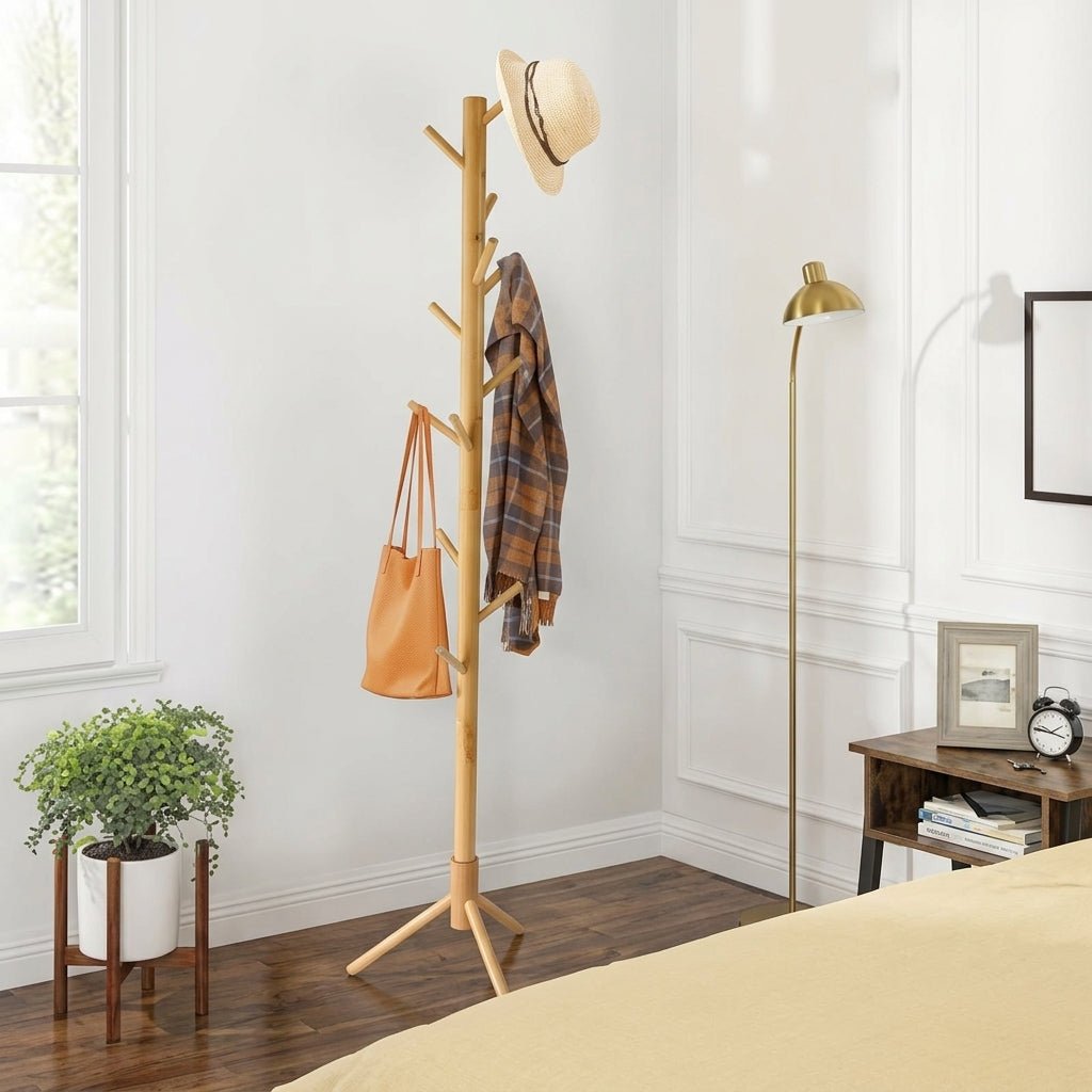 Coat Stand with Branch Design Hooks for Clothes Organization