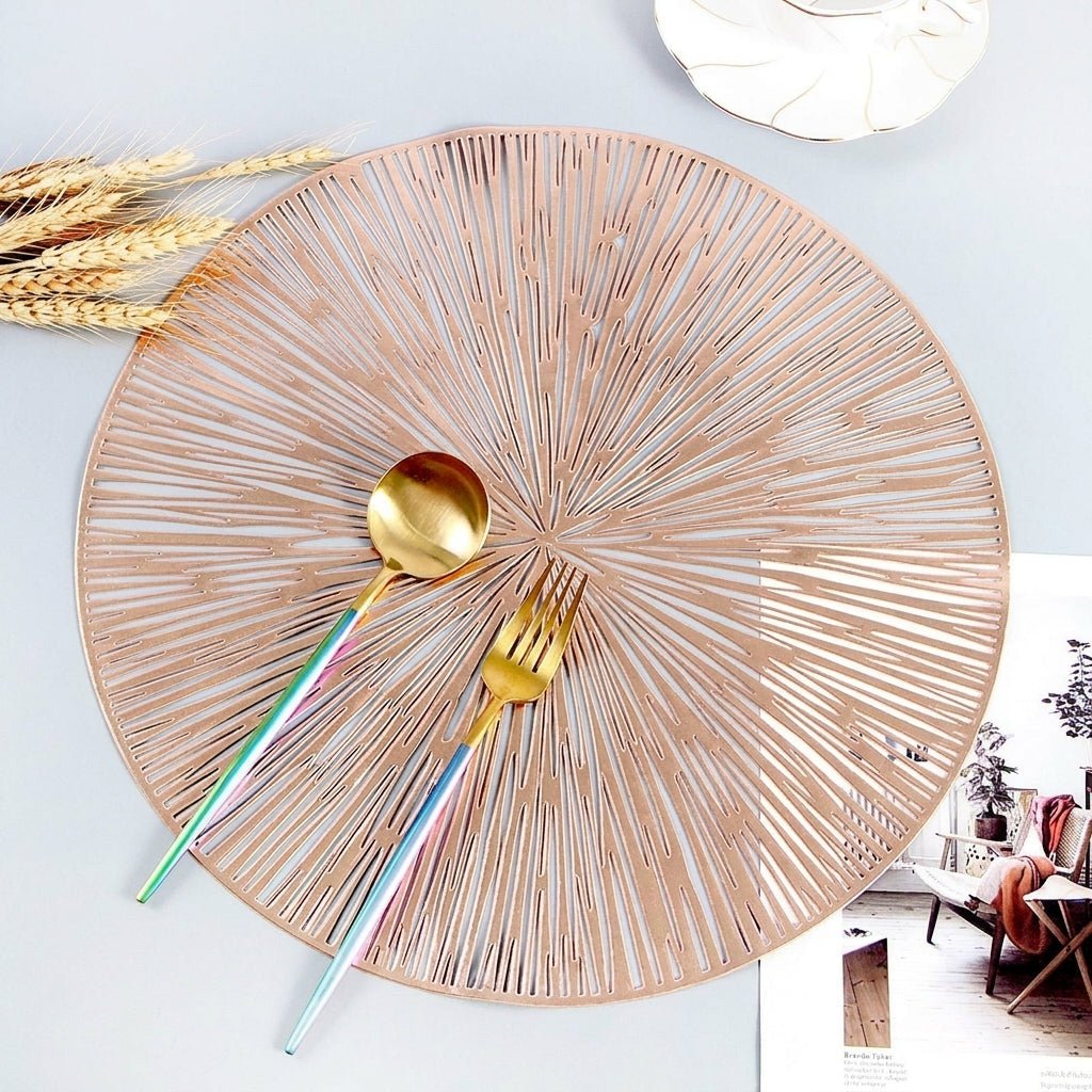 Decorative Patterned Geometric Placemats for Table Settings