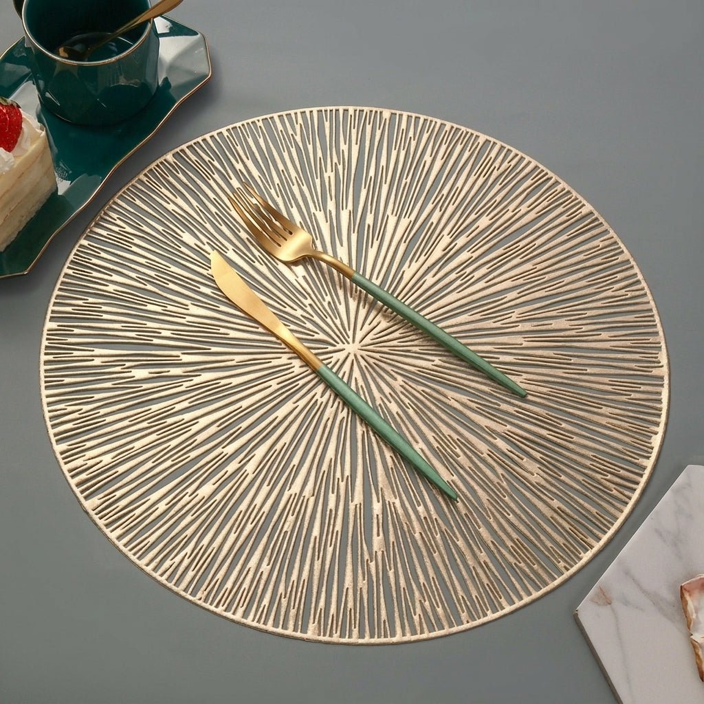 Decorative Patterned Geometric Placemats for Table Settings