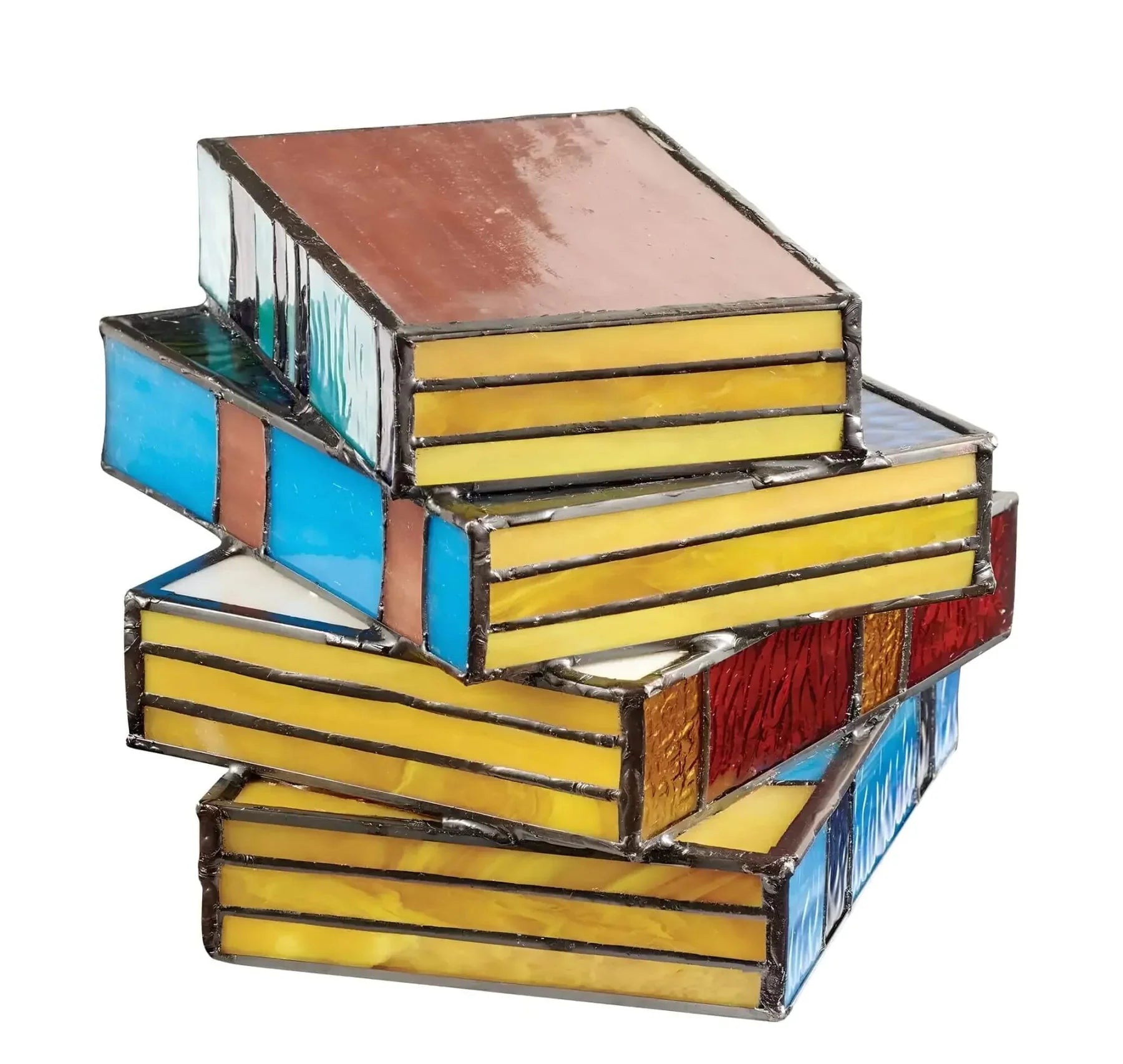 Handmade Book Lamp with Stained Glass Design | Artistic Lighting