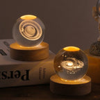 Galaxy-Themed 3D Crystal Ball Lamp for Ambient Lighting