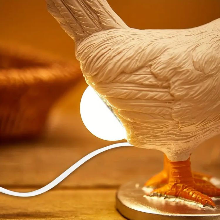 LED Light Table Lamp in Chicken Design with Stable Base