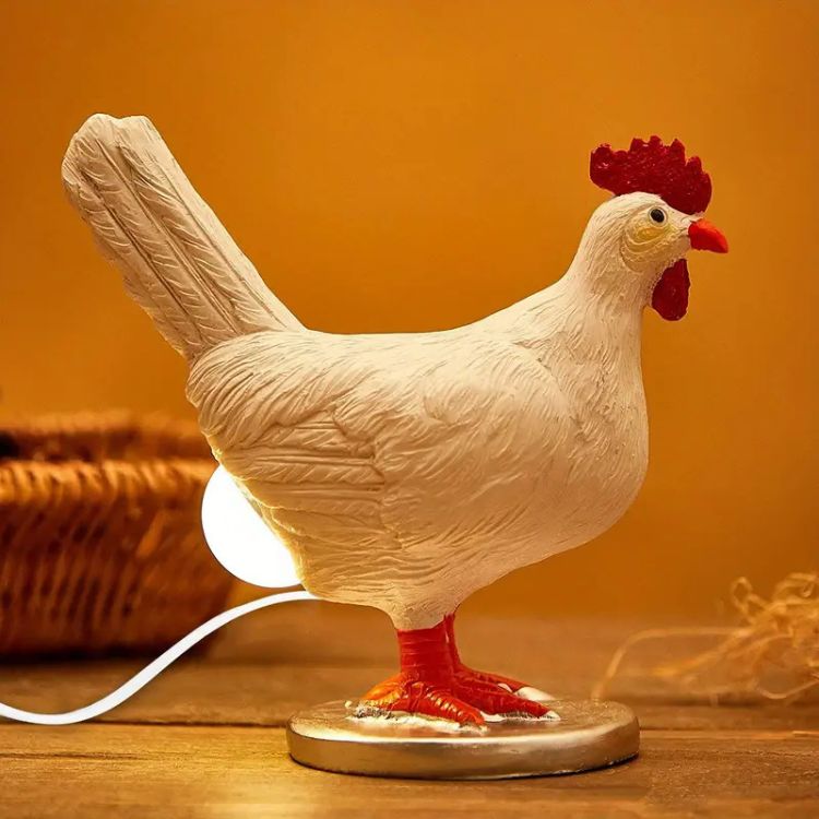 LED Light Table Lamp in Chicken Design with Stable Base
