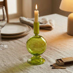 Sculptural Green Candle Holder – Unique Design