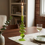 Sculptural Green Candle Holder – Unique Design