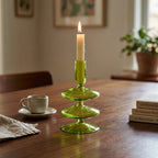 Sculptural Green Candle Holder – Unique Design