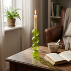 Sculptural Green Candle Holder – Unique Design
