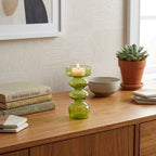 Sculptural Green Candle Holder – Unique Design