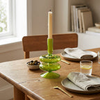 Sculptural Green Candle Holder – Unique Design
