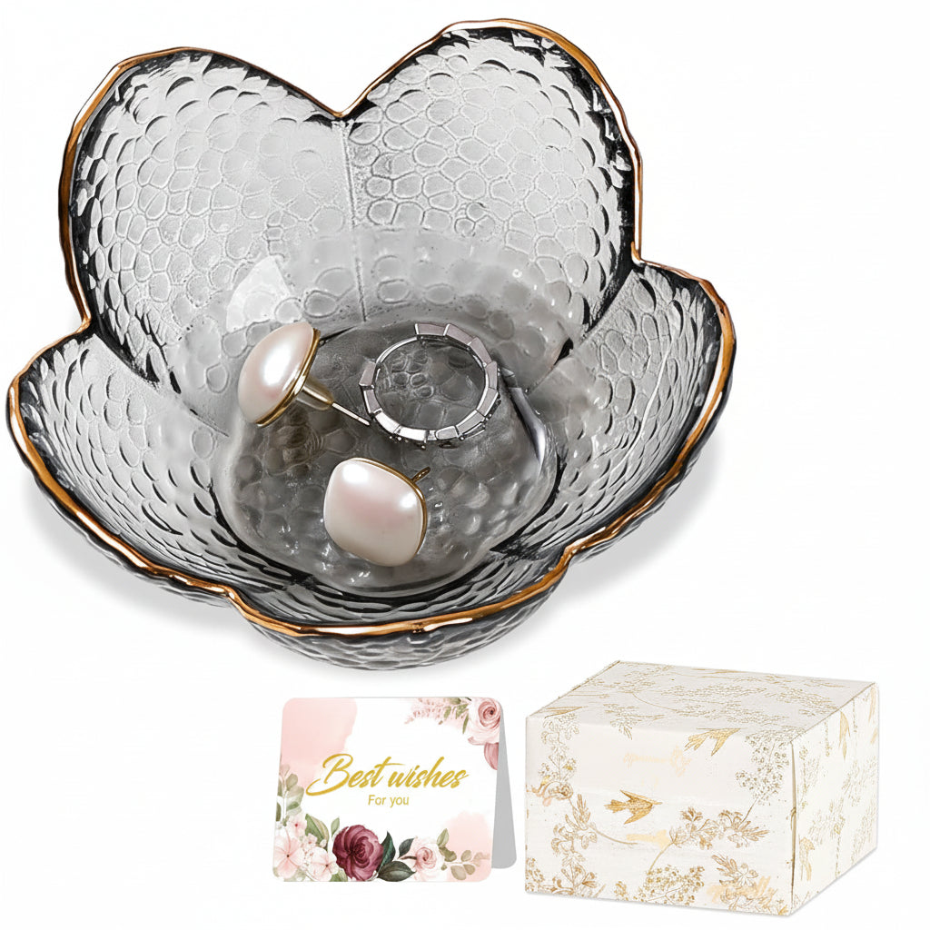 Flower-Shaped Ceramic Ring Holder Tray for Mother's Day Gift