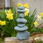 Limestone Garden Cairn Sculpture – Handcrafted Outdoor Decor