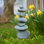 Limestone Garden Cairn Sculpture – Handcrafted Outdoor Decor