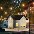 Solar-Powered Bird Feeder with LED Lights - Garden Design