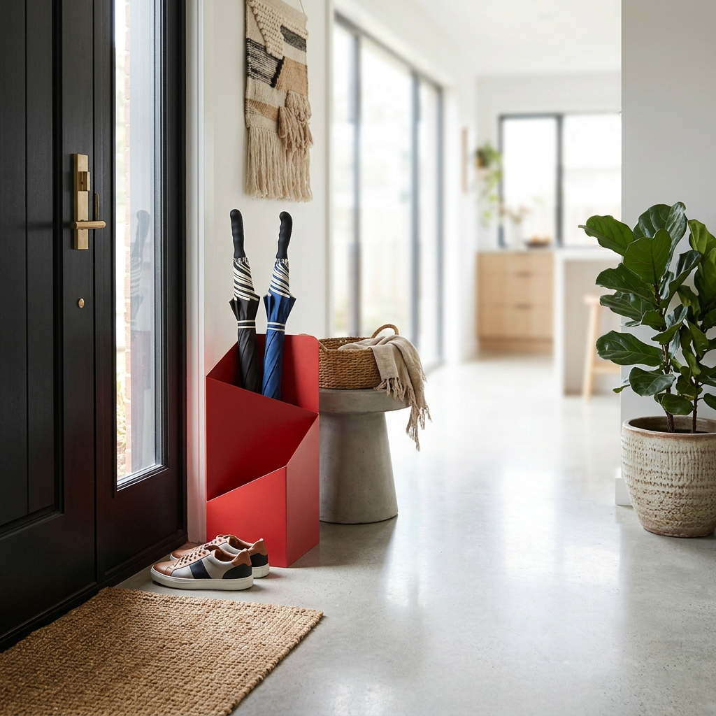 Modern Geometric Umbrella Holder for Stylish Entrances